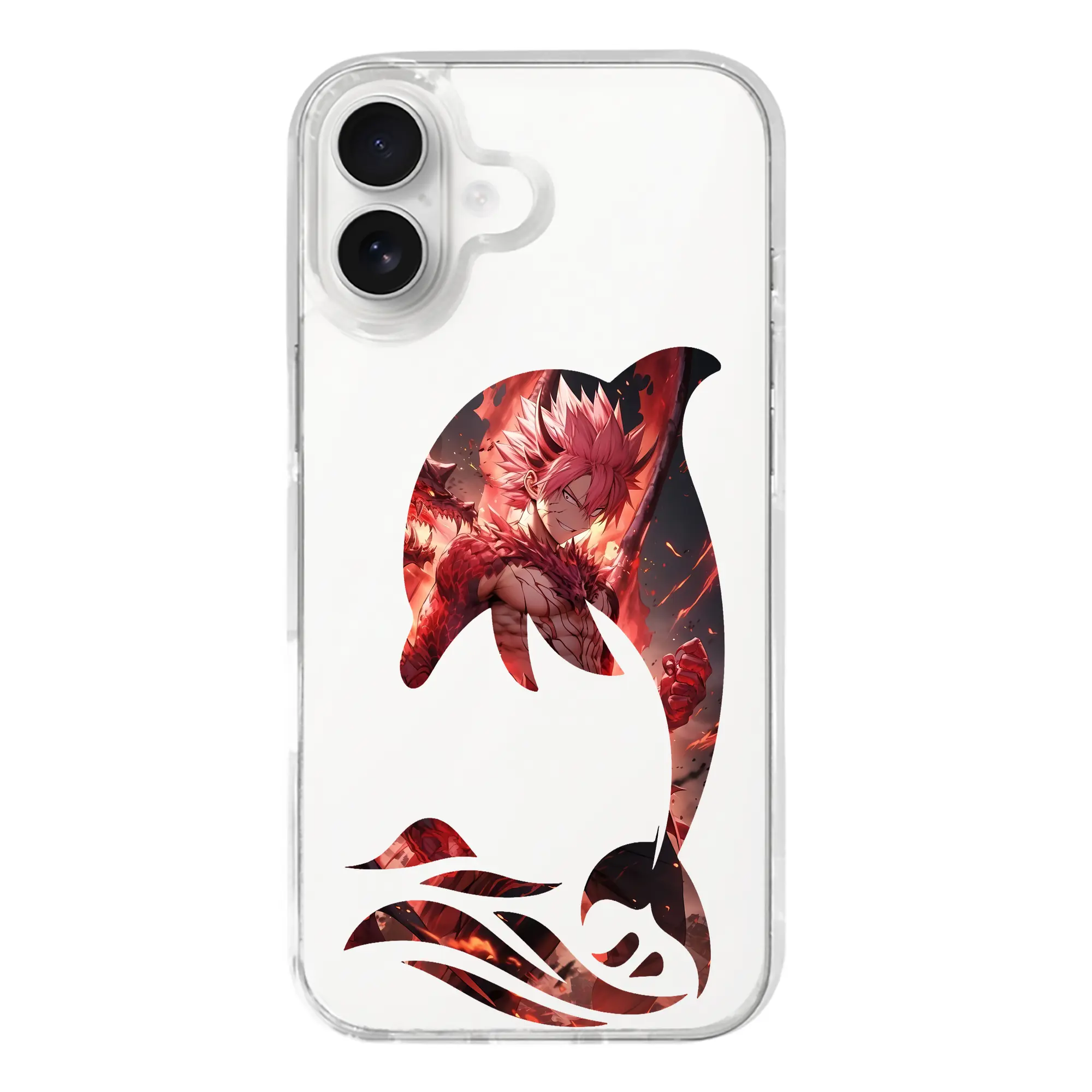 フェアリーテイル グッズ ナツ・ドラグニル - iPhone 17シリーズ 透明スマホケース – 薄型・耐衝撃・精密フィット保護カバー